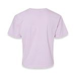 Back view of Comfort Colors 3023CL women's garment-dyed heavyweight boxy t-shirt in Orchid