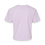 Back view of Comfort Colors 3023CL women's garment-dyed heavyweight boxy t-shirt in Orchid