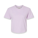 Front view of Comfort Colors 3023CL women's garment-dyed heavyweight boxy t-shirt in Orchid