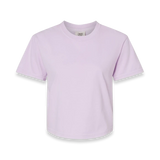 Front view of Comfort Colors 3023CL women's garment-dyed heavyweight boxy t-shirt in Orchid