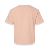 Back view of Comfort Colors 3023CL women's garment-dyed heavyweight boxy t-shirt in Peachy