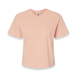 Front view of Comfort Colors 3023CL women's garment-dyed heavyweight boxy t-shirt in Peachy