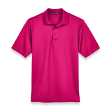 Devon & Jones CrownLux Performance Men's Plaited Polo DG20 - Crown Raspberry - Front view