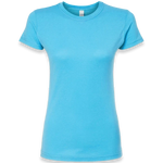 Tultex - Women's Fine Jersey Slim Fit T-Shirt - 213 - Aqua - Front view
