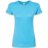 Tultex - Women's Fine Jersey Slim Fit T-Shirt - 213 - Aqua - Front view