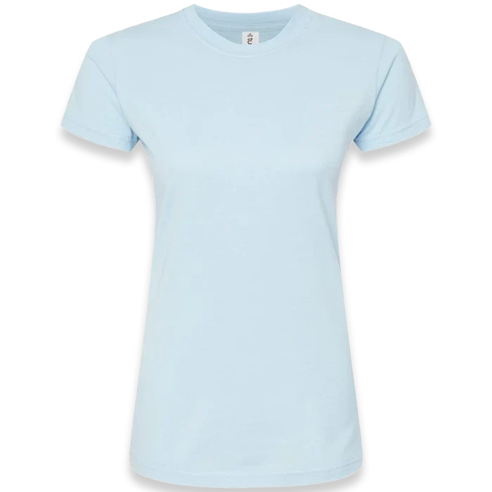 Tultex - Women's Fine Jersey Slim Fit T-Shirt - 213 - Baby Blue - Front view