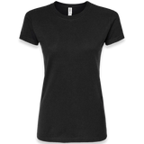 Tultex - Women's Fine Jersey Slim Fit T-Shirt - 213 - Black - Front view