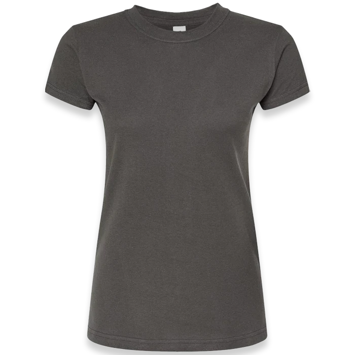 Tultex - Women's Fine Jersey Slim Fit T-Shirt - 213 - Charcoal - Front view