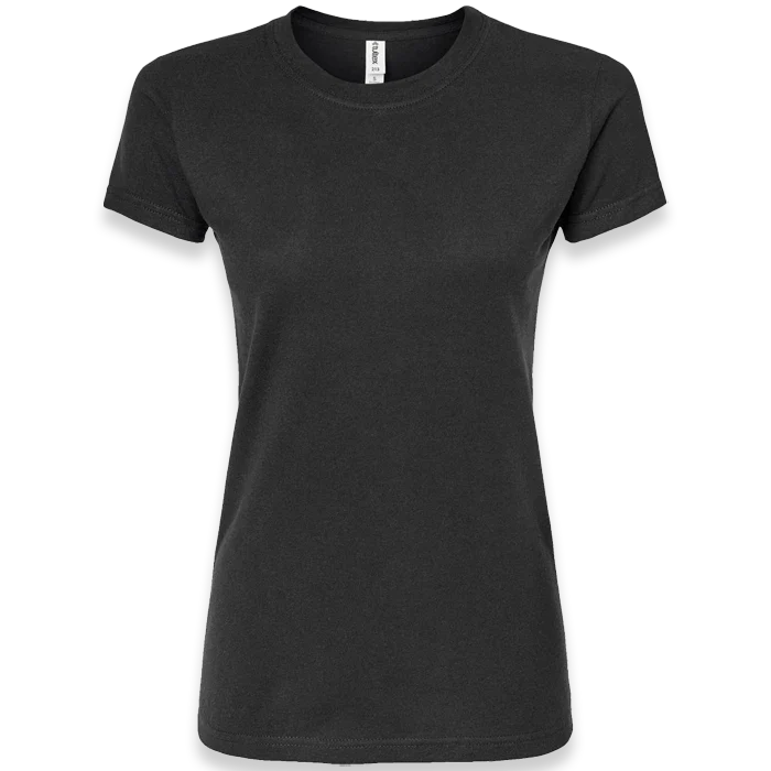 Tultex - Women's Fine Jersey Slim Fit T-Shirt - 213 - Coal - Front view