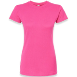 Tultex - Women's Fine Jersey Slim Fit T-Shirt - 213 - Fuchsia - Front view