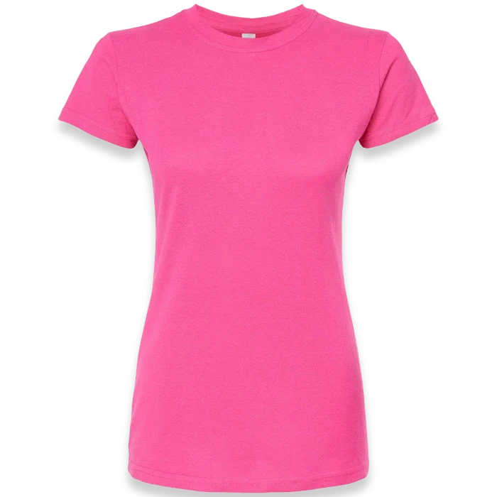 Tultex - Women's Fine Jersey Slim Fit T-Shirt - 213 - Fuchsia - Front view