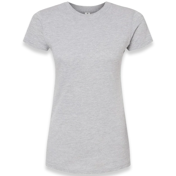 Tultex - Women's Fine Jersey Slim Fit T-Shirt - 213 - Heather Grey - Front view