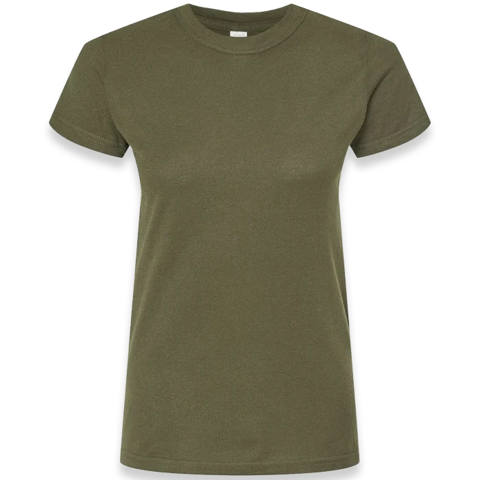Tultex - Women's Fine Jersey Slim Fit T-Shirt - 213 - Military Green - Front view