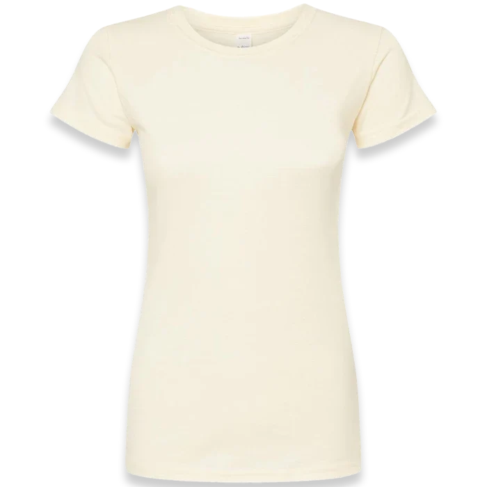 Tultex - Women's Fine Jersey Slim Fit T-Shirt - 213 - Natural - Front view
