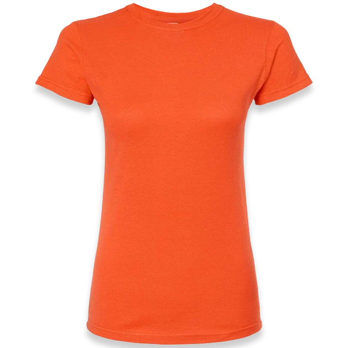 Tultex - Women's Fine Jersey Slim Fit T-Shirt - 213 - Orange - Front view