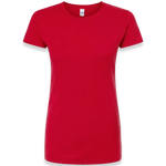 Tultex - Women's Fine Jersey Slim Fit T-Shirt - 213 - Red - Front view