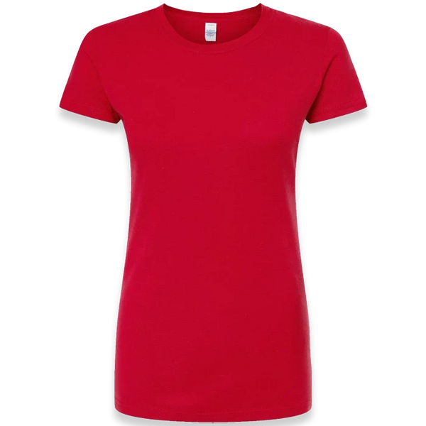 Tultex - Women's Fine Jersey Slim Fit T-Shirt - 213 - Red - Front view