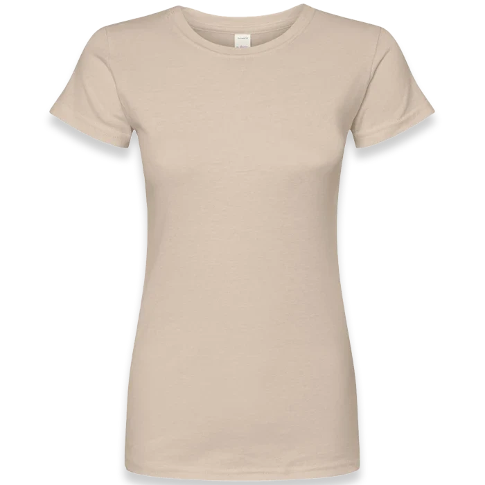 Tultex - Women's Fine Jersey Slim Fit T-Shirt - 213 - Sand - Front view