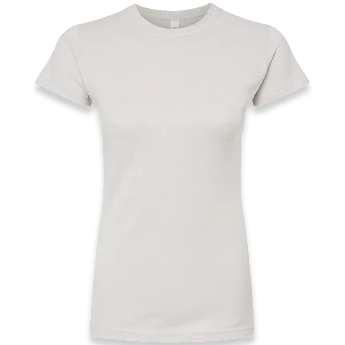 Tultex - Women's Fine Jersey Slim Fit T-Shirt - 213 - Silver - Front view