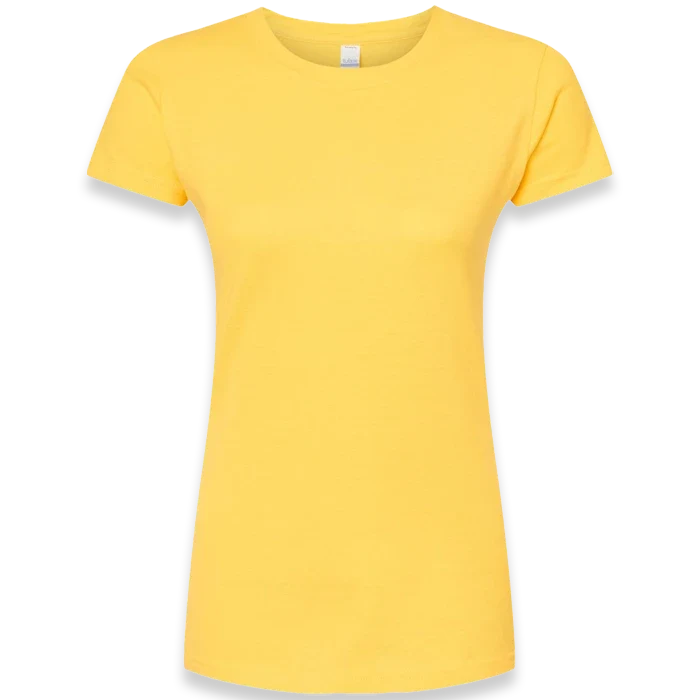 Tultex - Women's Fine Jersey Slim Fit T-Shirt - 213 - Sunshine - Front view