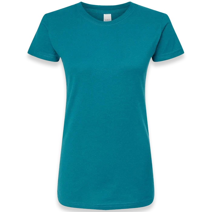 Tultex - Women's Fine Jersey Slim Fit T-Shirt - 213 - Teal - Front view