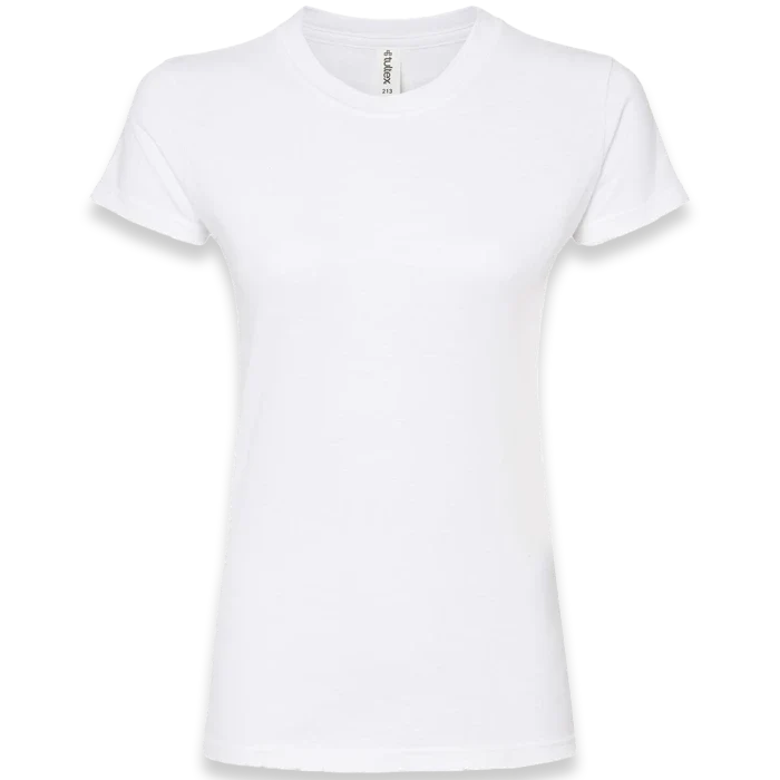 Tultex - Women's Fine Jersey Slim Fit T-Shirt - 213 - White - Front view