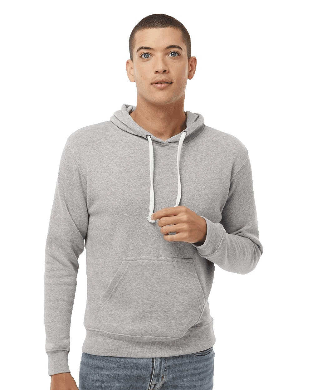 J. America - Triblend Fleece Hooded Sweatshirt- Classic Colors - 8871