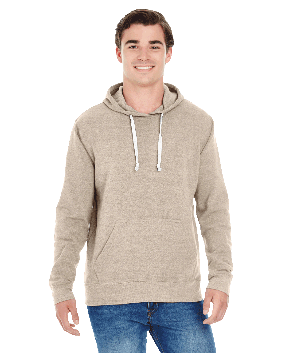 J. America - Triblend Fleece Hooded Sweatshirt- Classic Colors - 8871