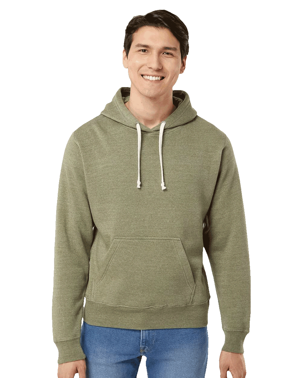 J. America - Triblend Fleece Hooded Sweatshirt- Classic Colors - 8871