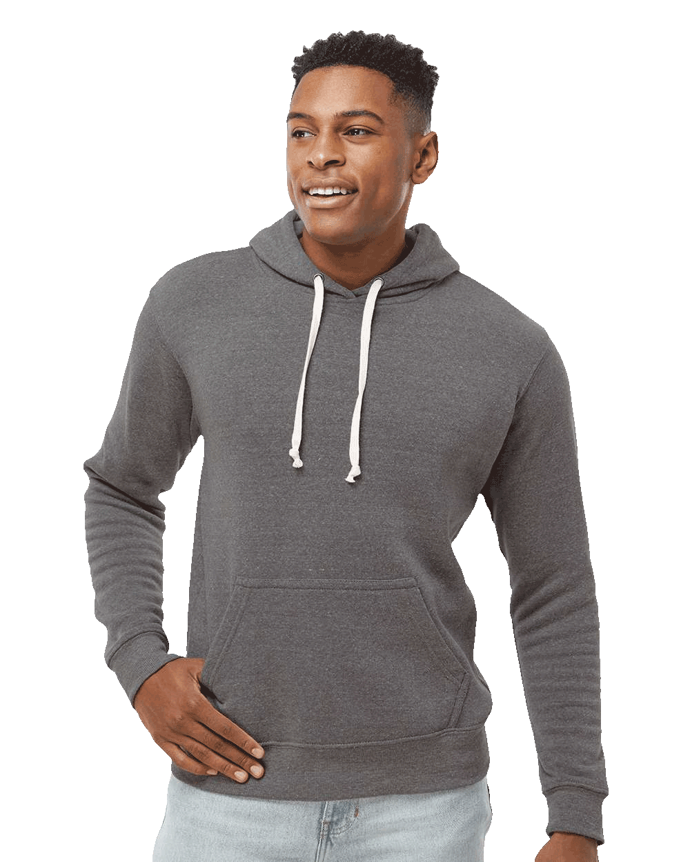 J. America - Triblend Fleece Hooded Sweatshirt- Classic Colors - 8871