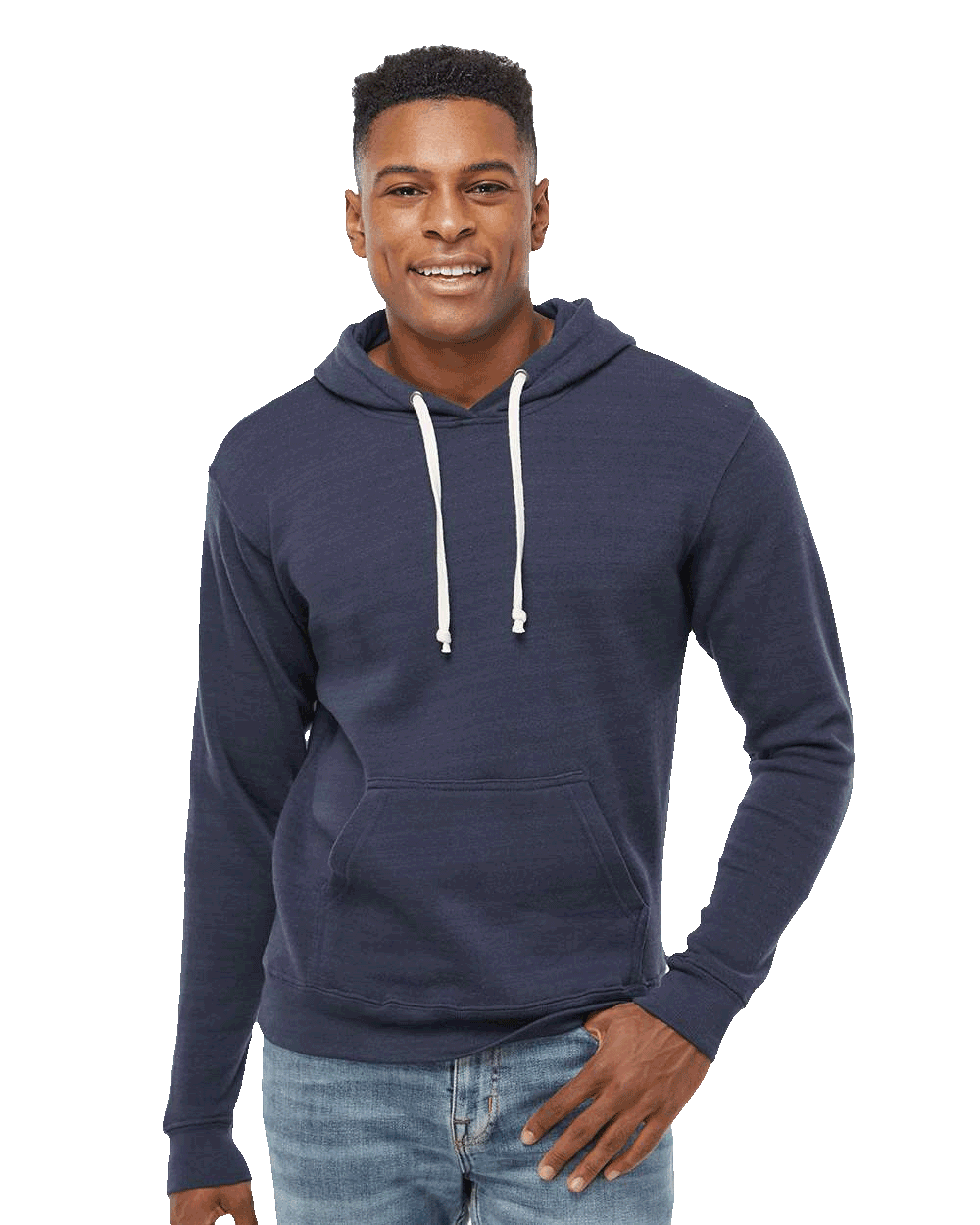 J. America - Triblend Fleece Hooded Sweatshirt- Classic Colors - 8871