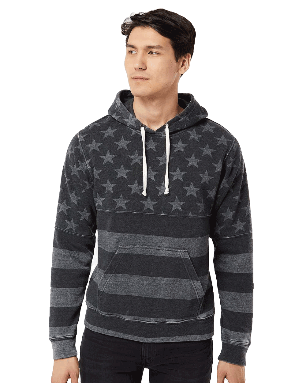 J. America - Triblend Fleece Hooded Sweatshirt- Crazy Colors - 8871