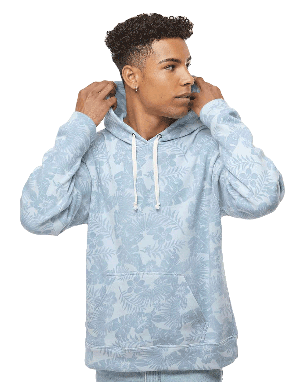 J. America - Triblend Fleece Hooded Sweatshirt- Crazy Colors - 8871