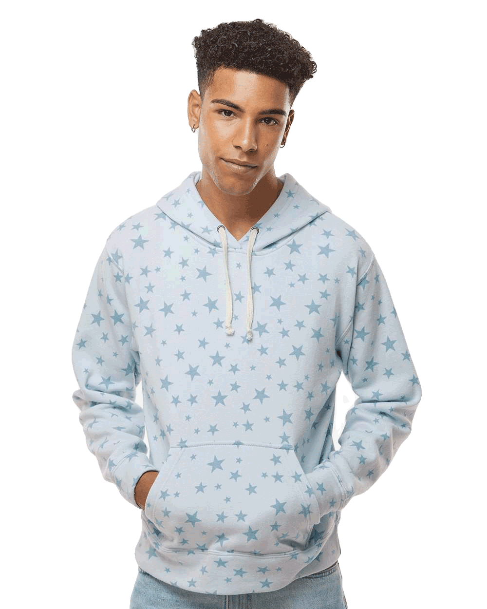 J. America - Triblend Fleece Hooded Sweatshirt- Crazy Colors - 8871