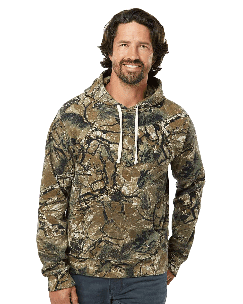 J. America - Triblend Fleece Hooded Sweatshirt- Crazy Colors - 8871