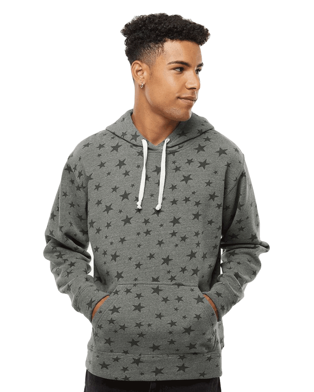 J. America - Triblend Fleece Hooded Sweatshirt- Crazy Colors - 8871