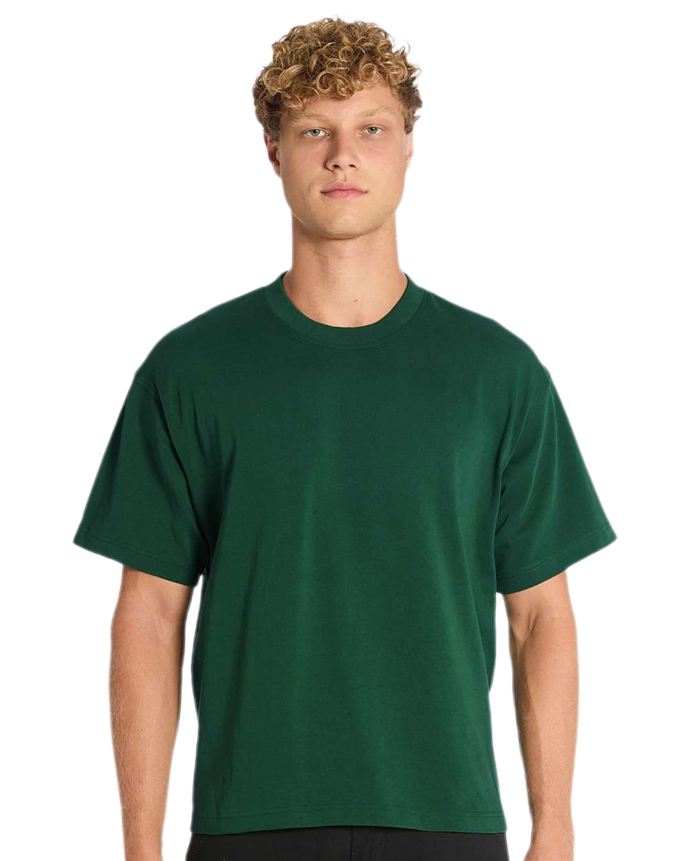 Lane Seven - Unisex Urban Heavyweight Tee - LS16005 in Forest Green — model front view