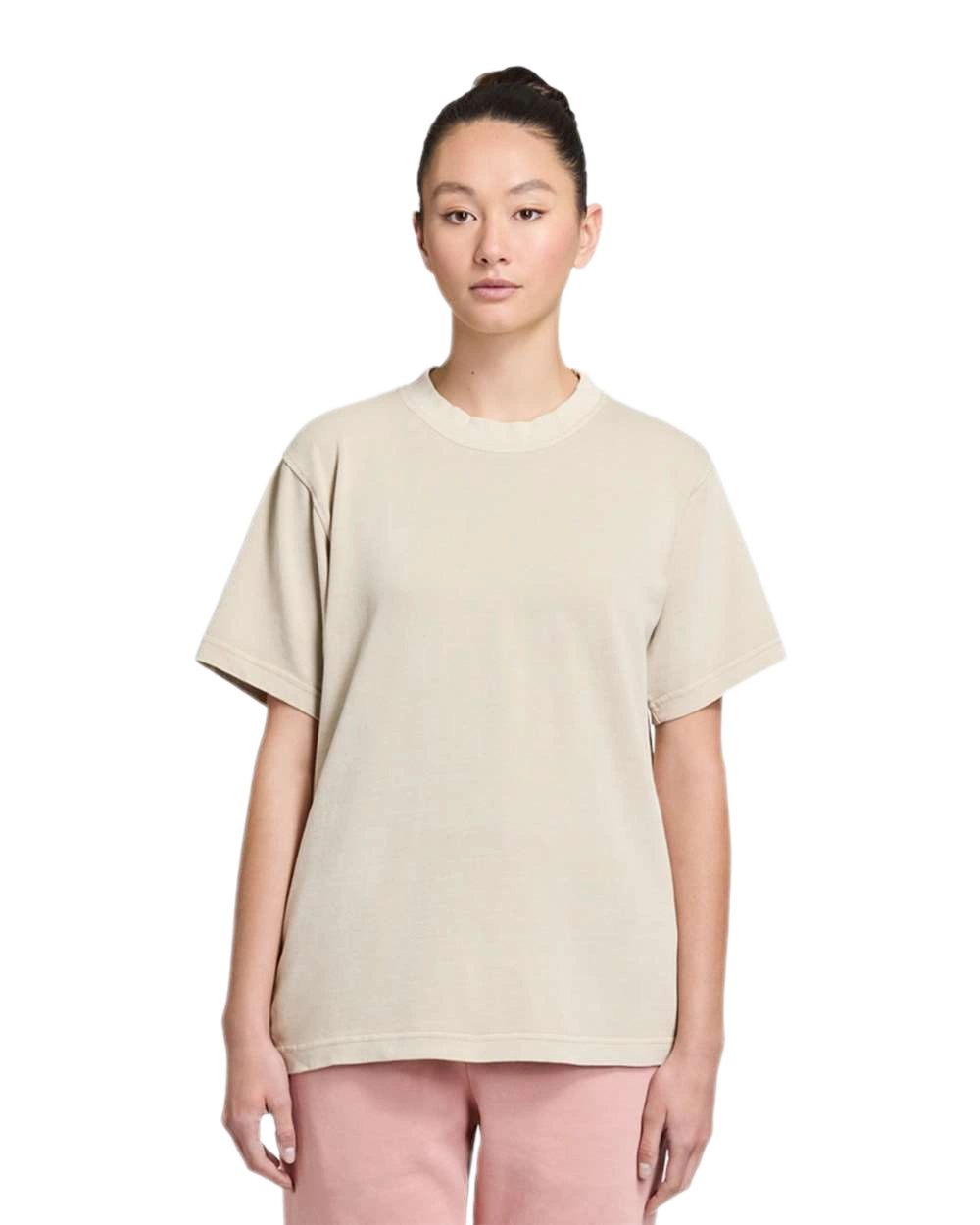 Lane Seven - Unisex Urban Heavyweight Tee - LS16005 in Pigment French Oak — model front view