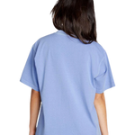 Lane Seven - Unisex Urban Heavyweight Tee - LS16005 in Pigment Grape Ice — model back view
