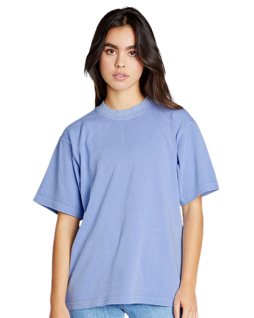 Lane Seven - Unisex Urban Heavyweight Tee - LS16005 in Pigment Grape Ice — model front view