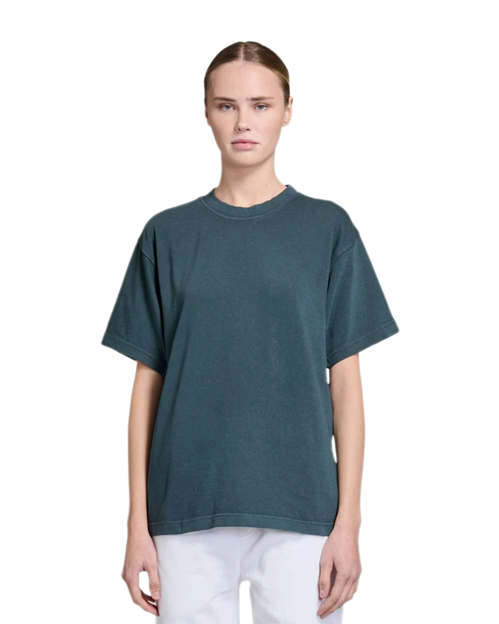 Lane Seven - Unisex Urban Heavyweight Tee - LS16005 in Pigment Midnight Navy — model front view