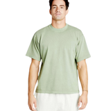 Lane Seven - Unisex Urban Heavyweight Tee - LS16005 in Pigment Oil Green — model front view