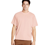 Lane Seven - Unisex Urban Heavyweight Tee - LS16005 in Pigment Salmon — model front view