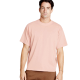 Lane Seven - Unisex Urban Heavyweight Tee - LS16005 in Pigment Salmon — model front view