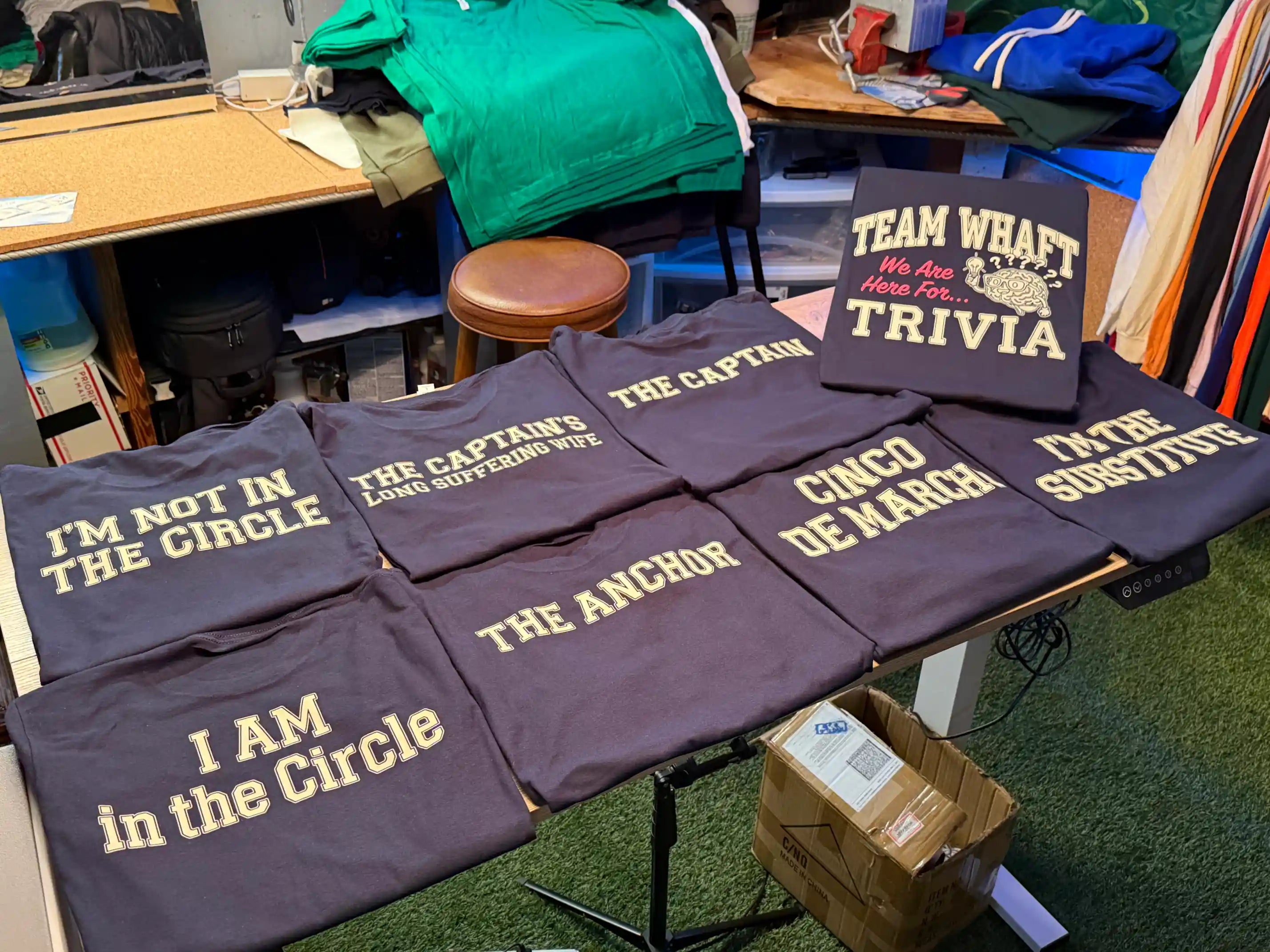 Custom team shirts laid out for local printing by Print-MO in Missouri