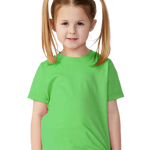 Rabbit Skins - Toddler Fine Jersey T-Shirt - 3321 - Apple - Front view on toddler model