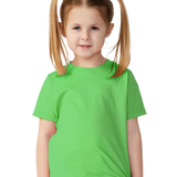Rabbit Skins - Toddler Fine Jersey T-Shirt - 3321 - Apple - Front view on toddler model