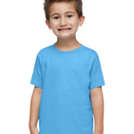 Rabbit Skins - Toddler Fine Jersey T-Shirt - 3321 - Aqua - Front view on toddler model