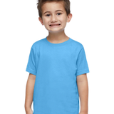 Rabbit Skins - Toddler Fine Jersey T-Shirt - 3321 - Aqua - Front view on toddler model