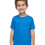 Rabbit Skins - Toddler Fine Jersey T-Shirt - 3321 - Cobalt - Front view on toddler model